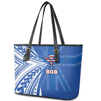 Hawaii 808 Leather Tote Bag Unique Style LT05 - Polynesian Pride