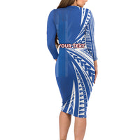 Personalised Hawaii 808 Long Sleeve Bodycon Dress Unique Style LT05 - Polynesian Pride