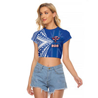 Personalised Hawaii 808 Raglan Cropped T Shirt Unique Style