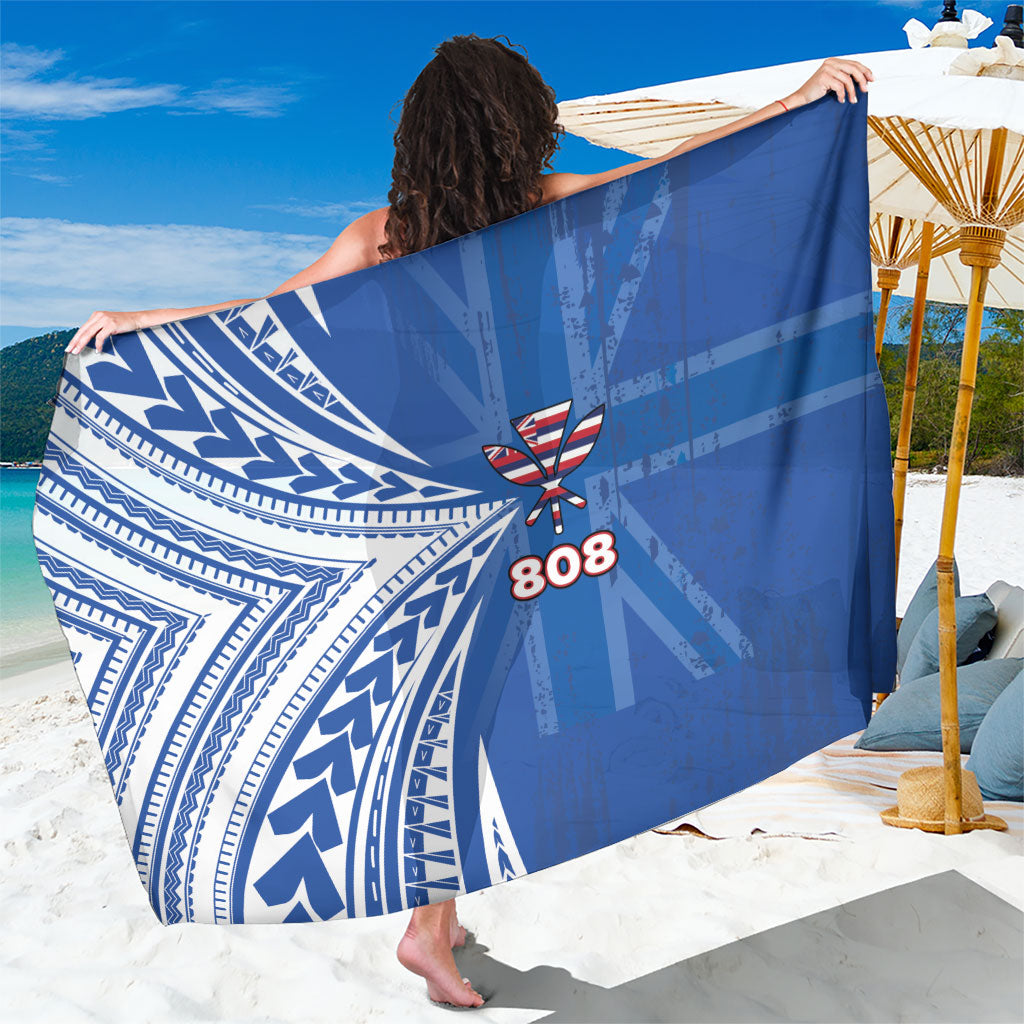 Hawaii 808 Sarong Unique Style LT05 One Size 44 x 66 inches Blue - Polynesian Pride