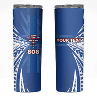 Personalised Hawaii 808 Skinny Tumbler Unique Style LT05 Blue - Polynesian Pride