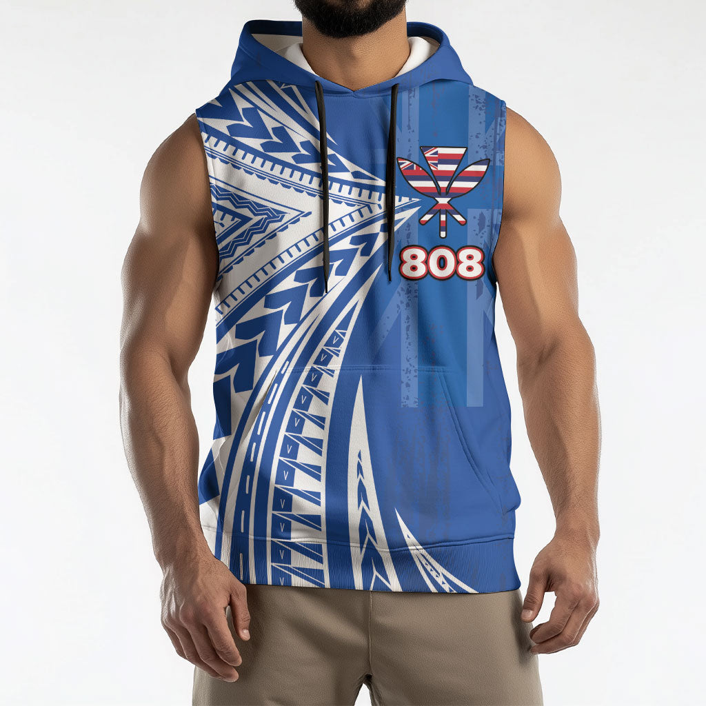 Personalised Hawaii 808 Sleeveless Hoodie Unique Style LT05 - Polynesian Pride