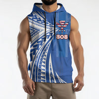 Personalised Hawaii 808 Sleeveless Hoodie Unique Style LT05 - Polynesian Pride