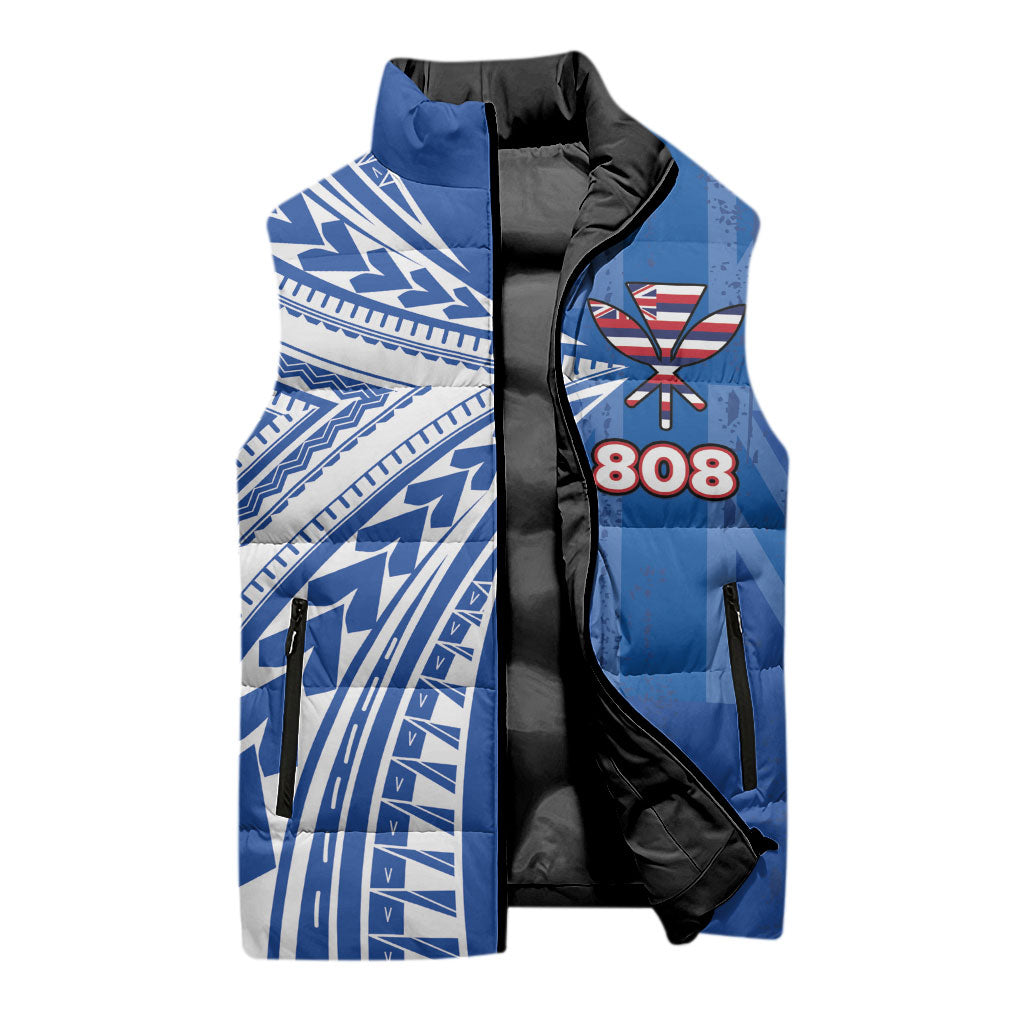 Personalised Hawaii 808 Sleeveless Puffer Jacket Unique Style LT05 - Polynesian Pride