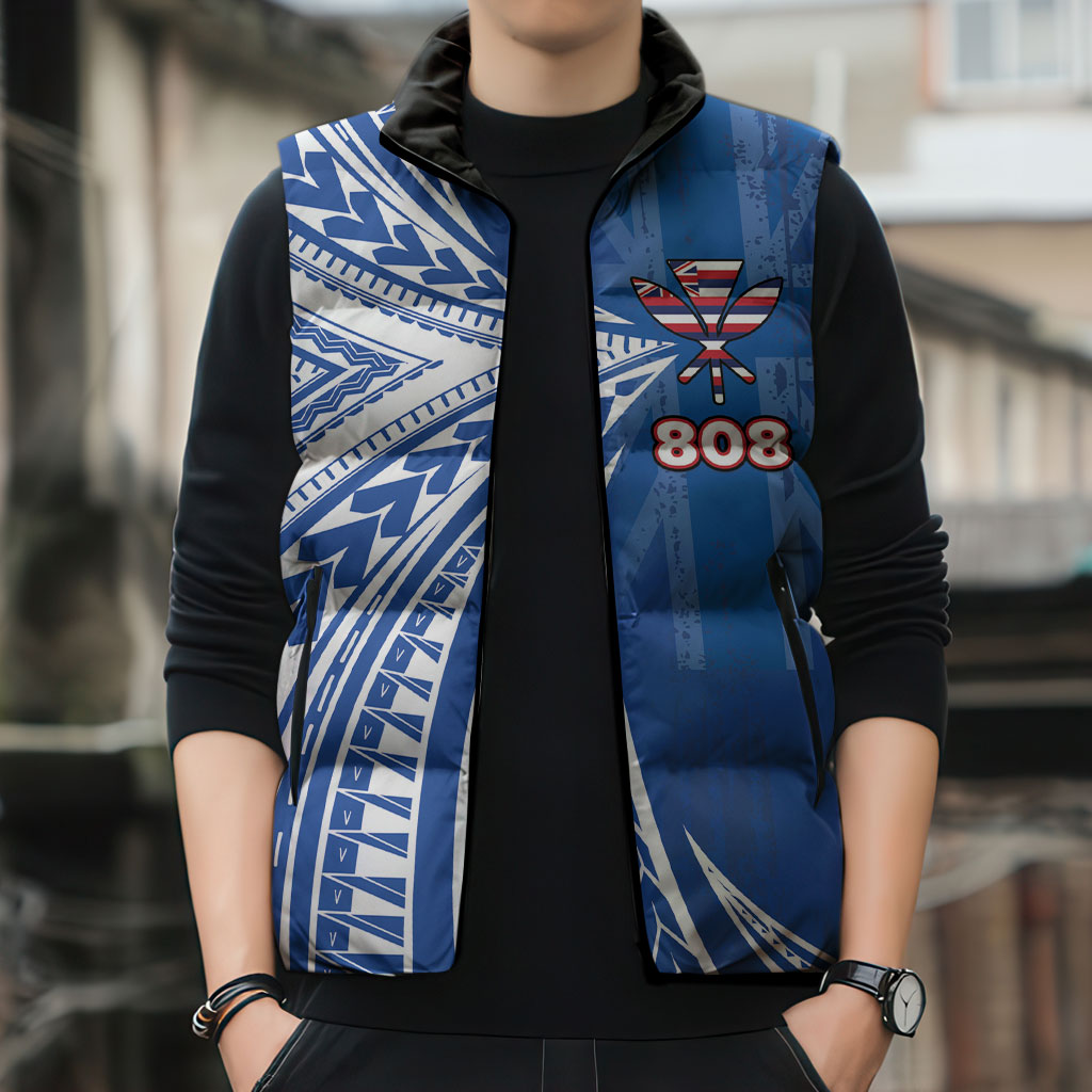 Personalised Hawaii 808 Sleeveless Puffer Jacket Unique Style LT05 - Polynesian Pride