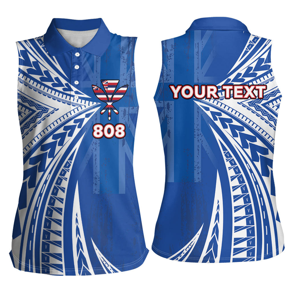 Personalised Hawaii 808 Women Sleeveless Polo Shirt Unique Style LT05 - Polynesian Pride