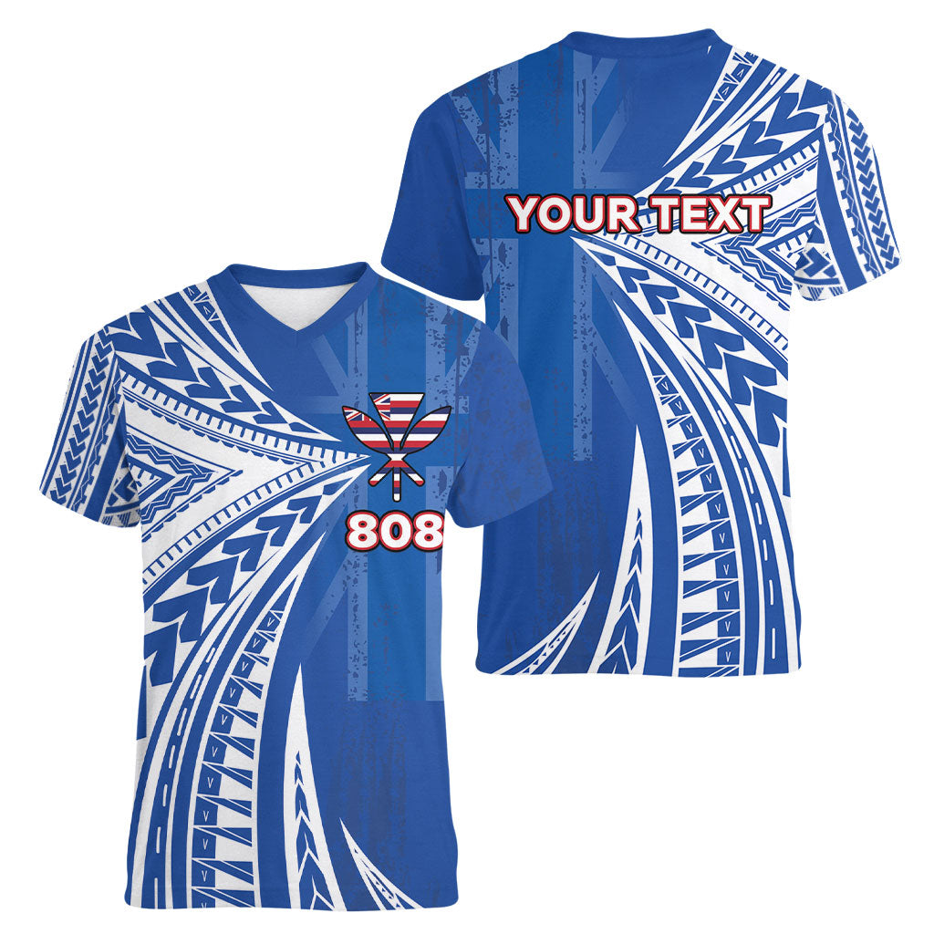 Personalised Hawaii 808 Women V-Neck T-Shirt Unique Style LT05 - Polynesian Pride