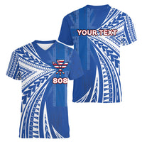 Personalised Hawaii 808 Women V-Neck T-Shirt Unique Style LT05 - Polynesian Pride