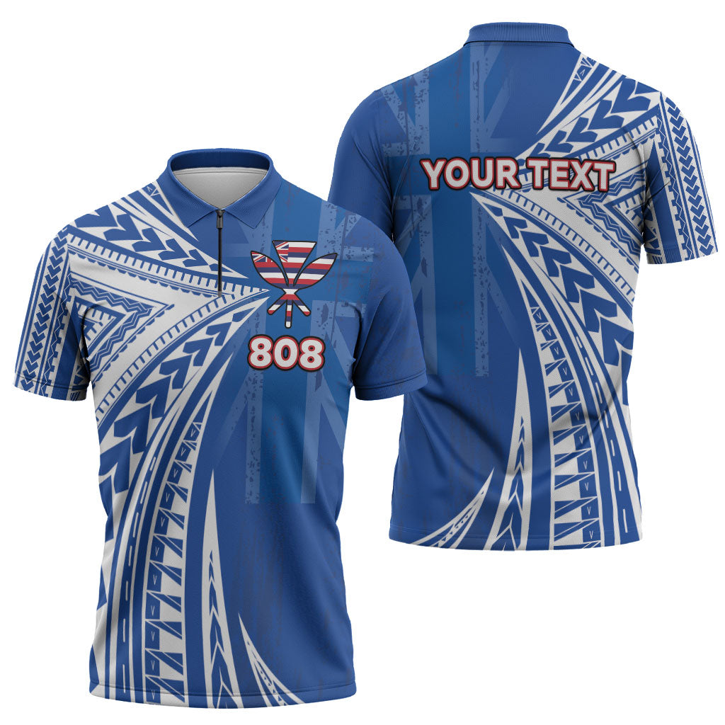 Personalised Hawaii 808 Zipper Polo Shirt Unique Style