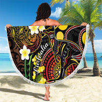 Vanuatu And Australia Aboriginal Beach Blanket Iguana And Kangaroo Together LT05 - Polynesian Pride