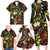 Vanuatu And Australia Aboriginal Family Matching Long Sleeve Bodycon Dress and Hawaiian Shirt Iguana And Kangaroo Together