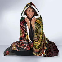 Vanuatu And Australia Aboriginal Hooded Blanket Iguana And Kangaroo Together LT05 - Polynesian Pride