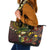 Vanuatu And Australia Aboriginal Leather Tote Bag Iguana And Kangaroo Together