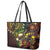 Vanuatu And Australia Aboriginal Leather Tote Bag Iguana And Kangaroo Together