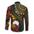 Vanuatu And Australia Aboriginal Long Sleeve Button Shirt Iguana And Kangaroo Together