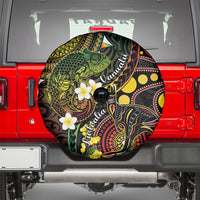 Vanuatu And Australia Aboriginal Spare Tire Cover Iguana And Kangaroo Together LT05 - Polynesian Pride