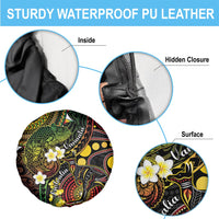 Vanuatu And Australia Aboriginal Spare Tire Cover Iguana And Kangaroo Together LT05 - Polynesian Pride