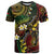 Vanuatu And Australia Aboriginal T Shirt Iguana And Kangaroo Together