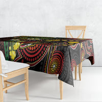 Vanuatu And Australia Aboriginal Tablecloth Iguana And Kangaroo Together LT05 - Polynesian Pride