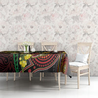 Vanuatu And Australia Aboriginal Tablecloth Iguana And Kangaroo Together LT05 - Polynesian Pride