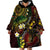 Vanuatu And Australia Aboriginal Wearable Blanket Hoodie Iguana And Kangaroo Together