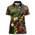 Vanuatu And Australia Aboriginal Women Polo Shirt Iguana And Kangaroo Together