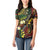 Vanuatu And Australia Aboriginal Women Polo Shirt Iguana And Kangaroo Together