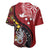 Tonga Ngatu And Australia Aboriginal Baseball Jersey Tongan Dove And Kangaroo Together