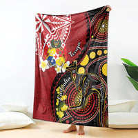 Tonga Ngatu And Australia Aboriginal Blanket Tongan Dove And Kangaroo Together LT05 - Polynesian Pride