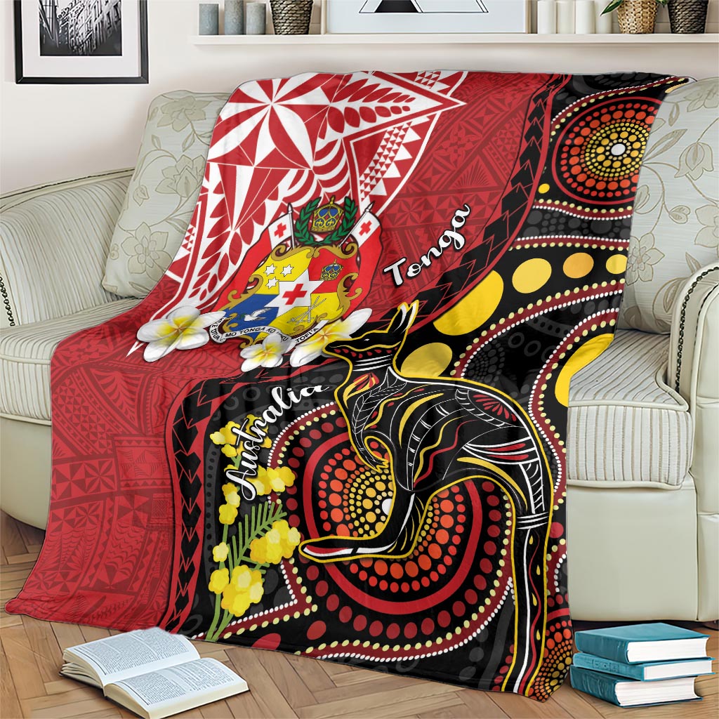 Tonga Ngatu And Australia Aboriginal Blanket Tongan Dove And Kangaroo Together LT05 - Polynesian Pride
