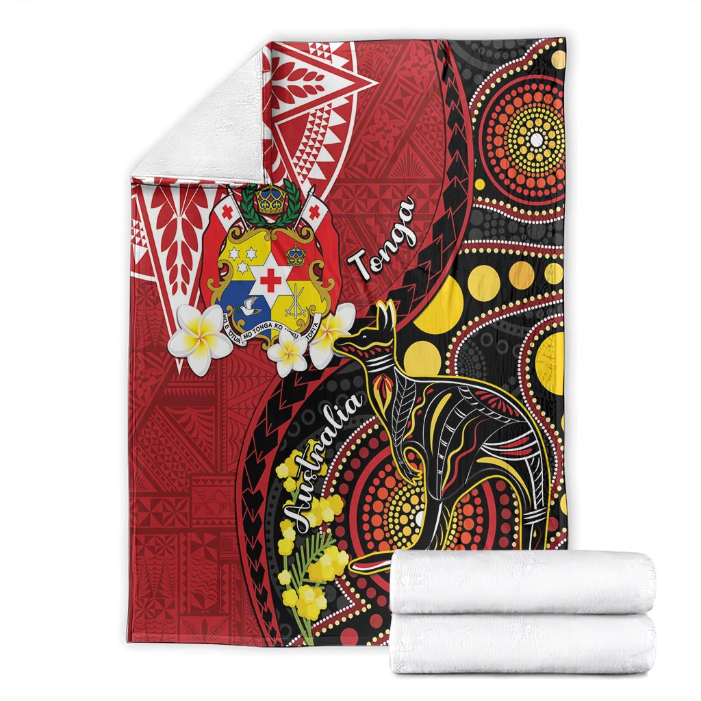 Tonga Ngatu And Australia Aboriginal Blanket Tongan Dove And Kangaroo Together LT05 - Polynesian Pride
