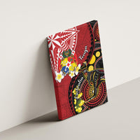 Tonga Ngatu And Australia Aboriginal Canvas Wall Art Tongan Dove And Kangaroo Together LT05 - Polynesian Pride