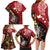 Tonga Ngatu And Australia Aboriginal Family Matching Long Sleeve Bodycon Dress and Hawaiian Shirt Tongan Dove And Kangaroo Together