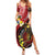 Tonga Ngatu And Australia Aboriginal Summer Maxi Dress Tongan Dove And Kangaroo Together