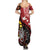 Tonga Ngatu And Australia Aboriginal Summer Maxi Dress Tongan Dove And Kangaroo Together