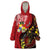 Tonga Ngatu And Australia Aboriginal Wearable Blanket Hoodie Tongan Dove And Kangaroo Together