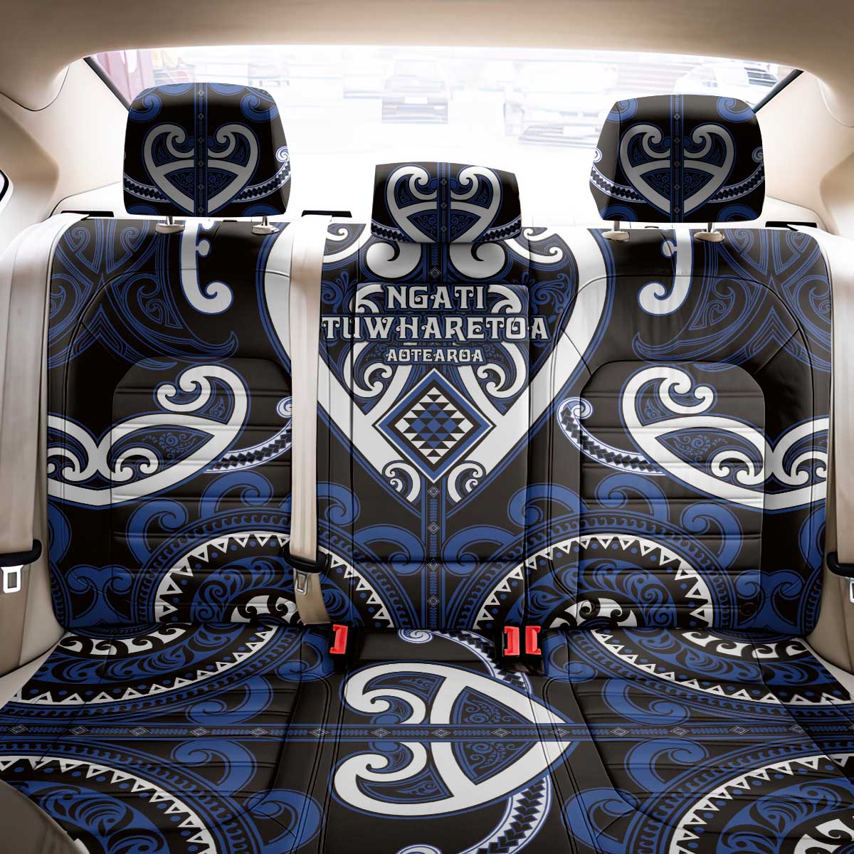 Aotearoa Ngati Tuwharetoa Back Car Seat Cover Maori Tribal Pattern