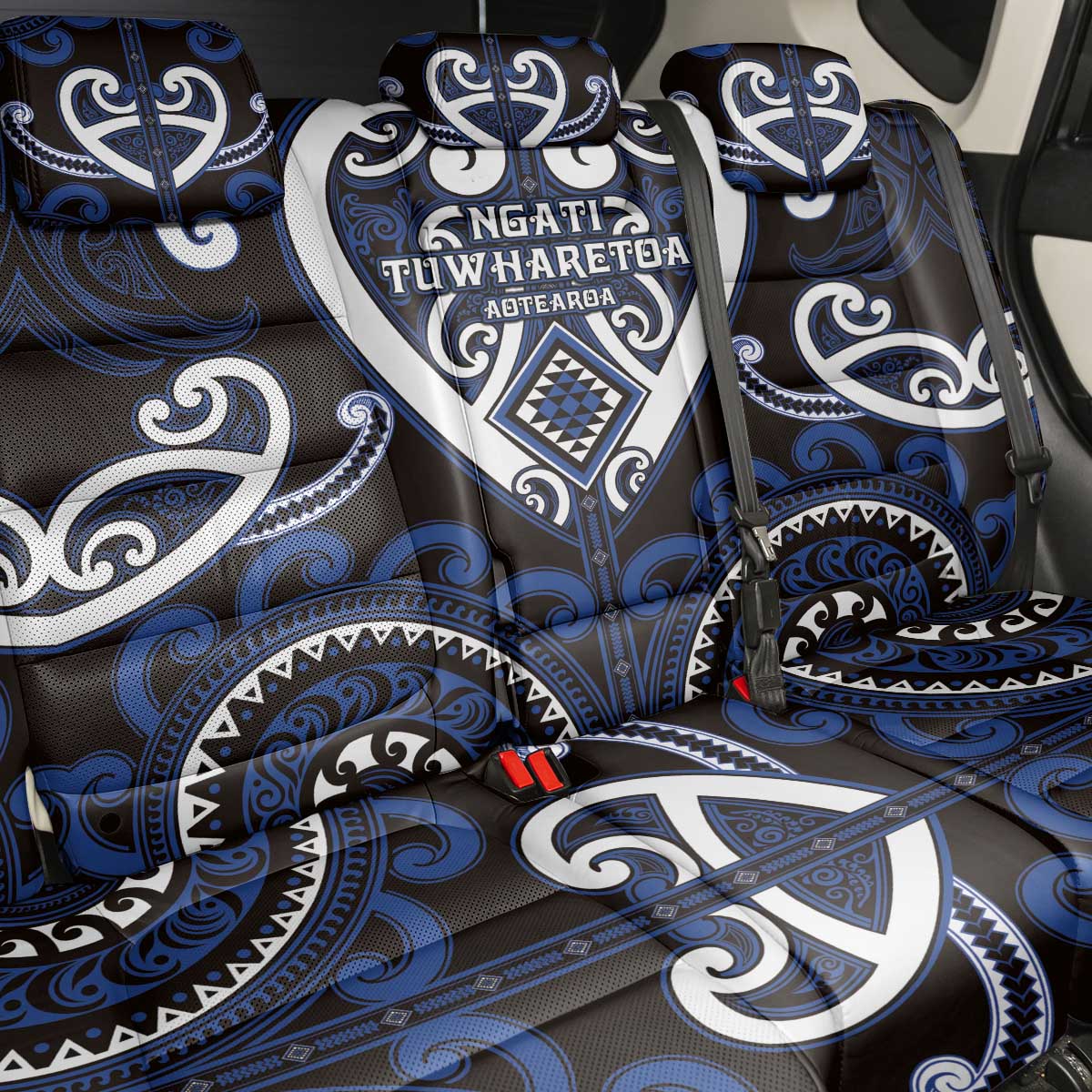 Aotearoa Ngati Tuwharetoa Back Car Seat Cover Maori Tribal Pattern