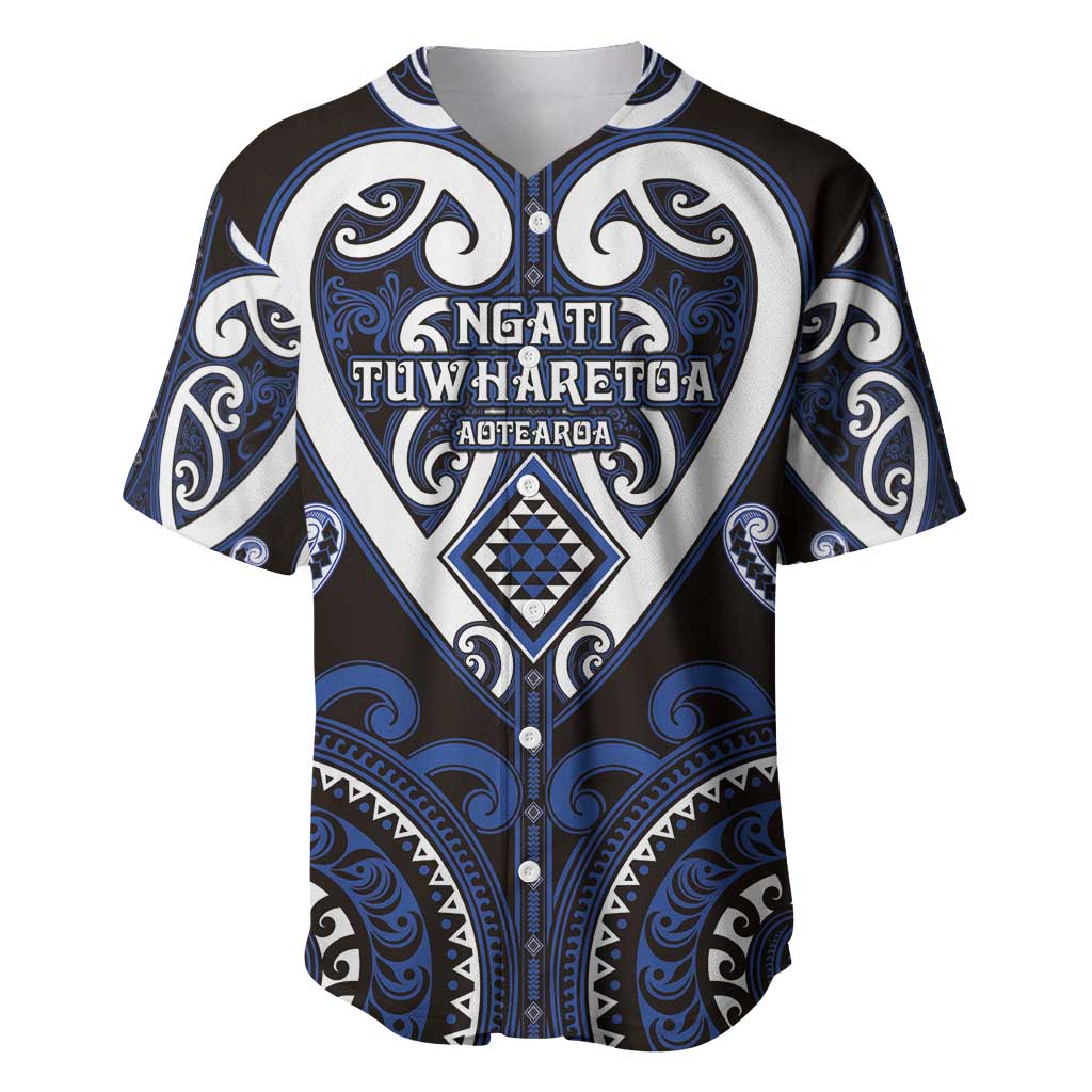 Custom Aotearoa Ngati Tuwharetoa Baseball Jersey Maori Tribal Pattern