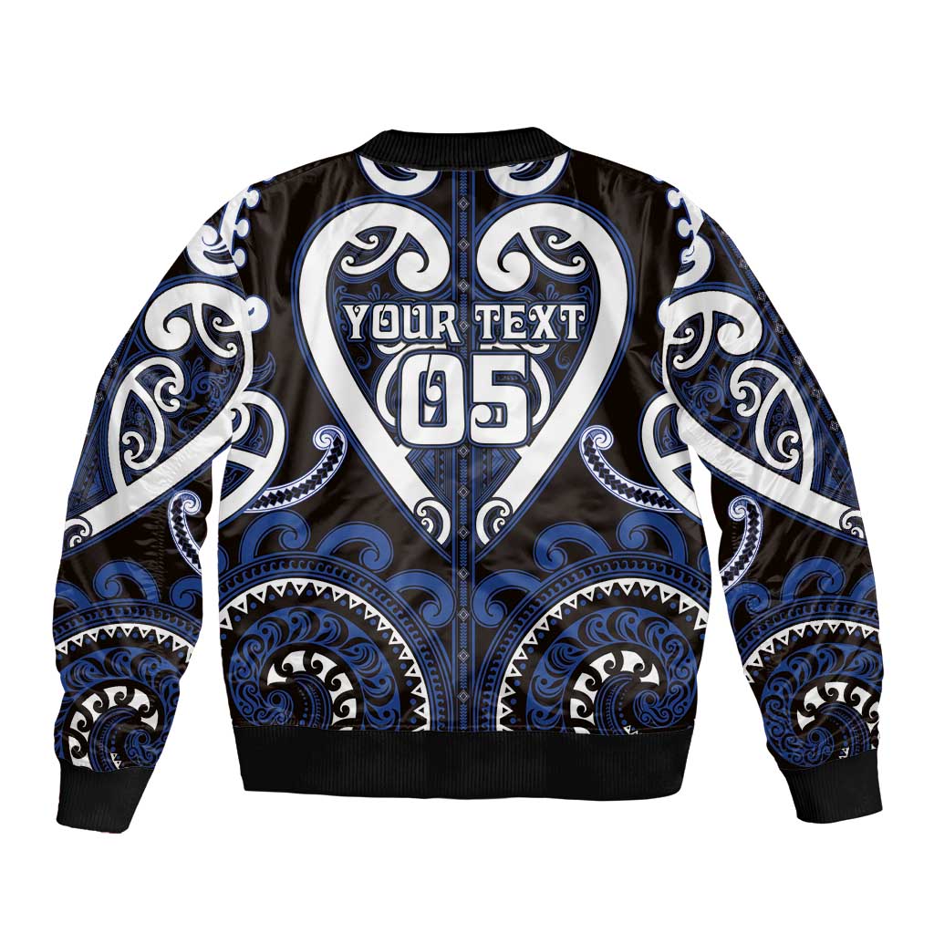Custom Aotearoa Ngati Tuwharetoa Bomber Jacket Maori Tribal Pattern