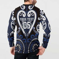 Custom Aotearoa Ngati Tuwharetoa Button Sweatshirt Maori Tribal Pattern LT05 - Polynesian Pride