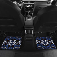 Aotearoa Ngati Tuwharetoa Car Mats Maori Tribal Pattern LT05 Set 2pcs - Back Navy - Polynesian Pride