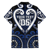 Custom Aotearoa Ngati Tuwharetoa Family Matching Off The Shoulder Long Sleeve Dress and Hawaiian Shirt Maori Tribal Pattern