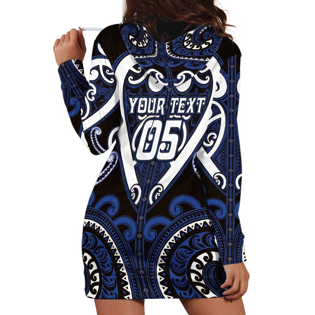 Custom Aotearoa Ngati Tuwharetoa Hoodie Dress Maori Tribal Pattern