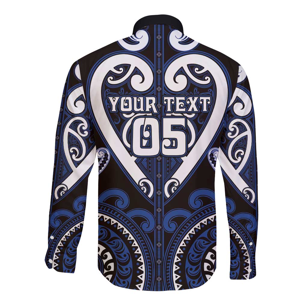 Custom Aotearoa Ngati Tuwharetoa Long Sleeve Button Shirt Maori Tribal Pattern LT05 - Polynesian Pride