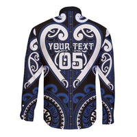 Custom Aotearoa Ngati Tuwharetoa Long Sleeve Button Shirt Maori Tribal Pattern LT05 - Polynesian Pride