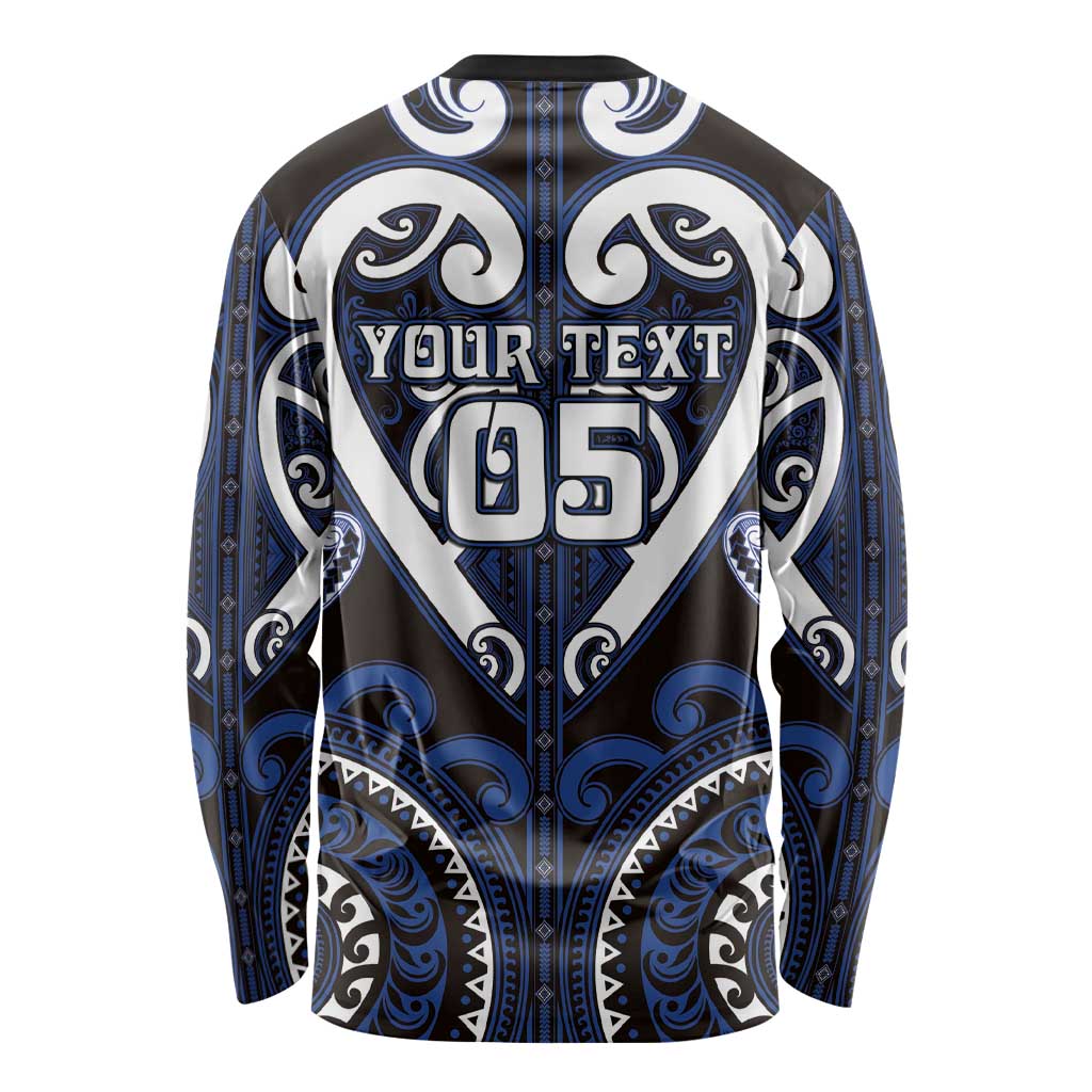 Custom Aotearoa Ngati Tuwharetoa Long Sleeve Shirt Maori Tribal Pattern LT05 - Polynesian Pride