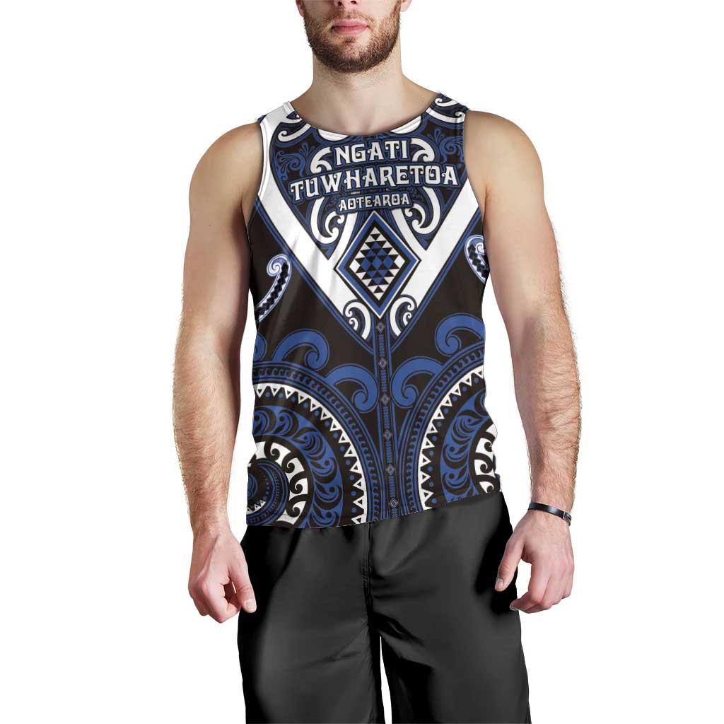 Custom Aotearoa Ngati Tuwharetoa Men Tank Top Maori Tribal Pattern LT05 - Polynesian Pride