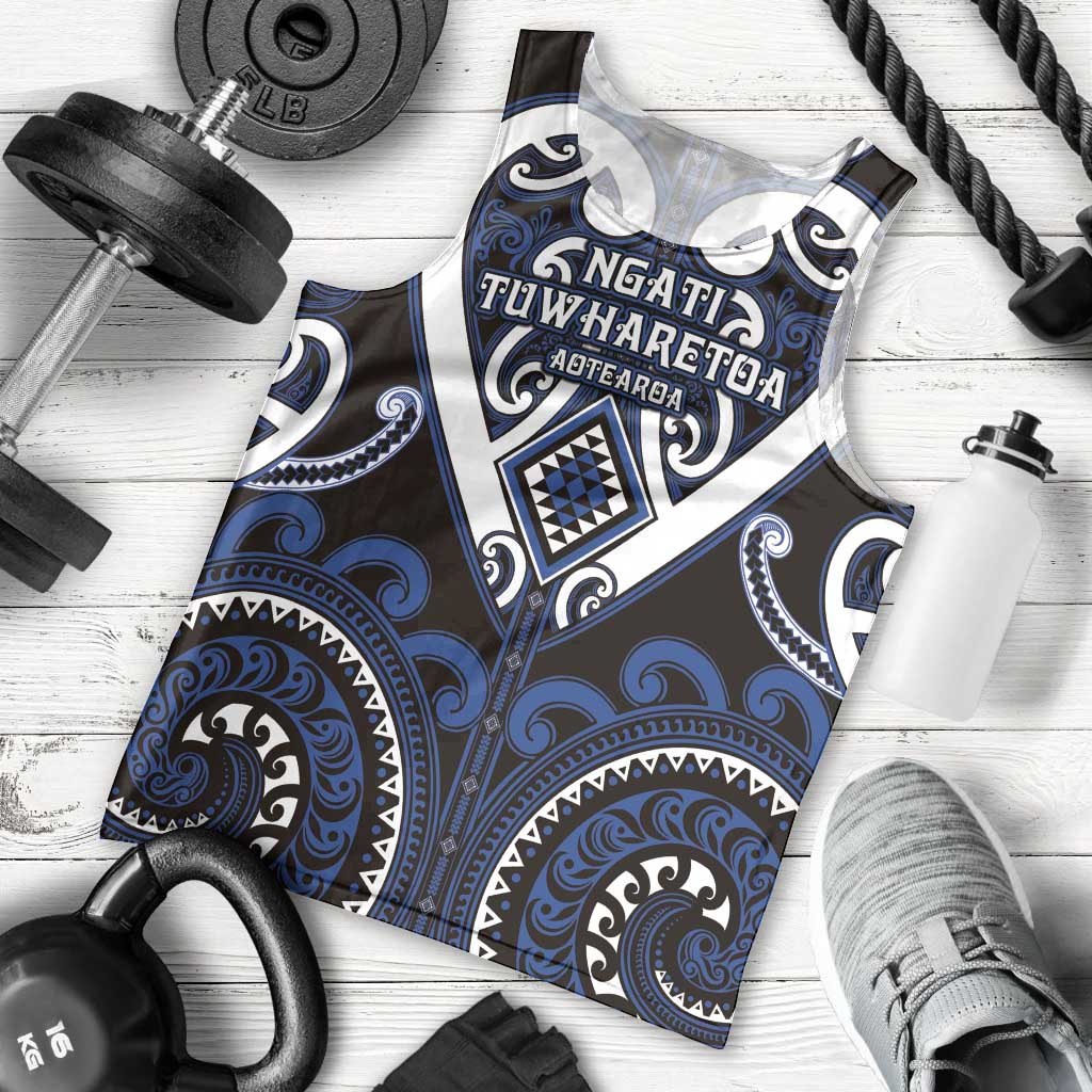 Custom Aotearoa Ngati Tuwharetoa Men Tank Top Maori Tribal Pattern LT05 - Polynesian Pride
