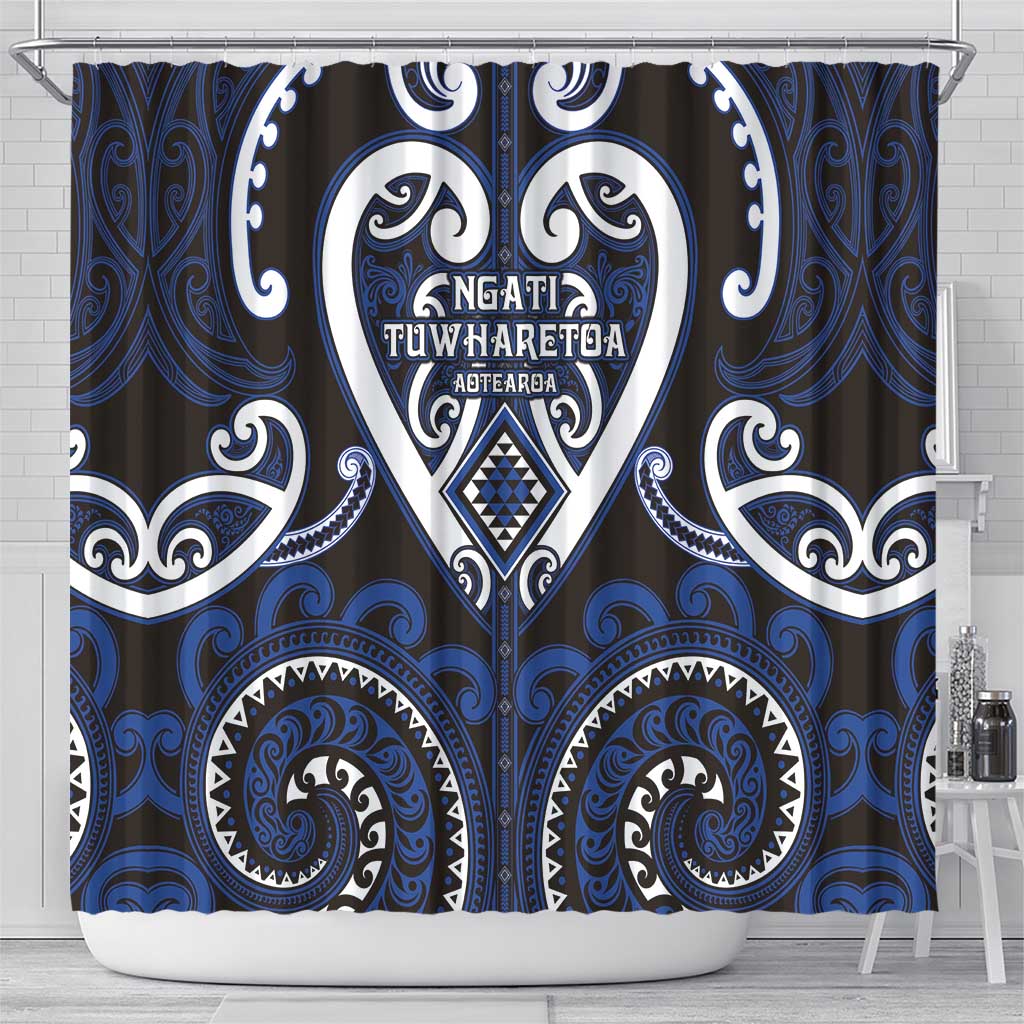Aotearoa Ngati Tuwharetoa Shower Curtain Maori Tribal Pattern